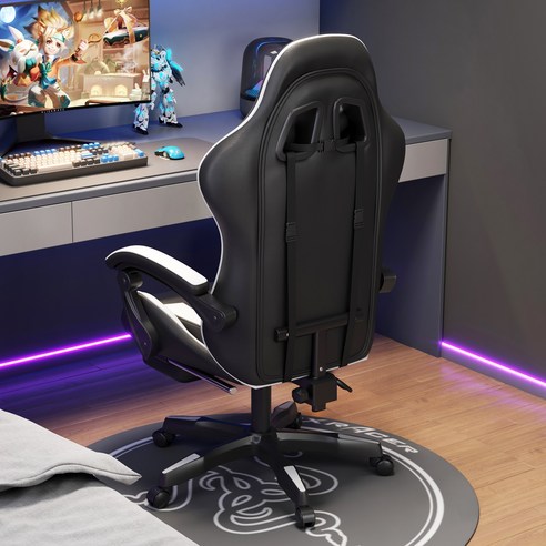 발받침 포함 각도 조절 가능 게이밍의자 회전 컴포트 컴퓨터 의자 승강 가능한 사무실 의자